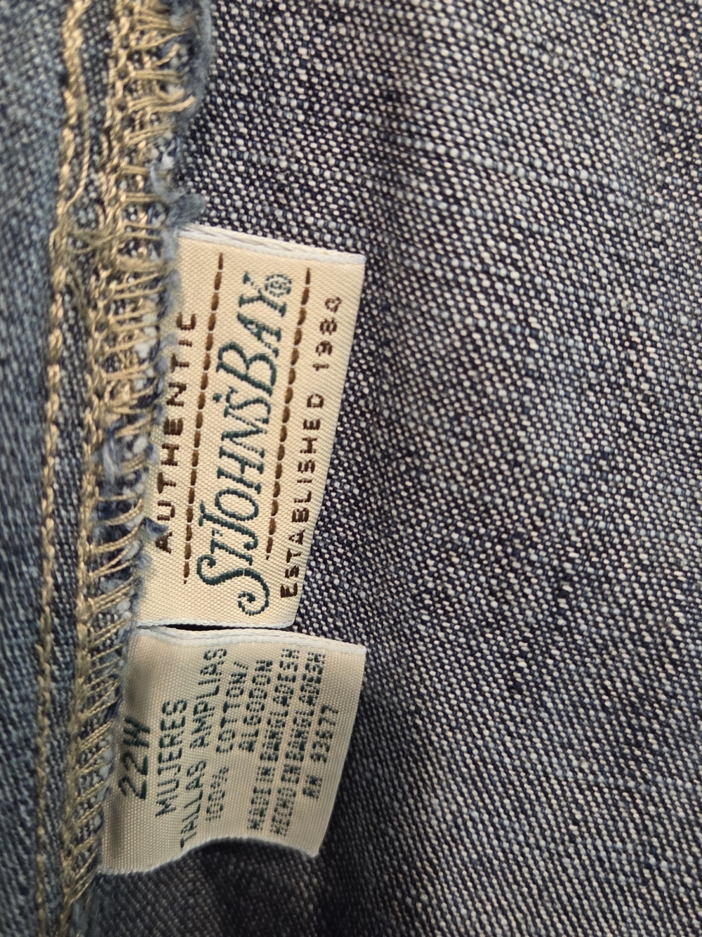 St. John's Bay Blue Denim Women's Overalls - Picture 3 of 4